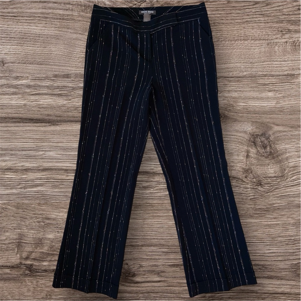 Bisou Bisou Black Pinstripe Trousers